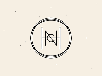 HNC lettering logo mark monogram texture typography