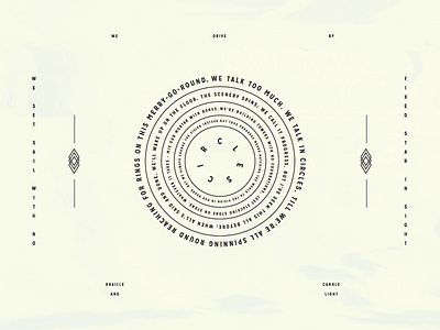 CIRCLES circle grid illustration lettering lyrics music roundel thrice typography