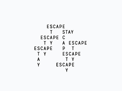 ESC. escape grid lettering modern stay swiss typography words