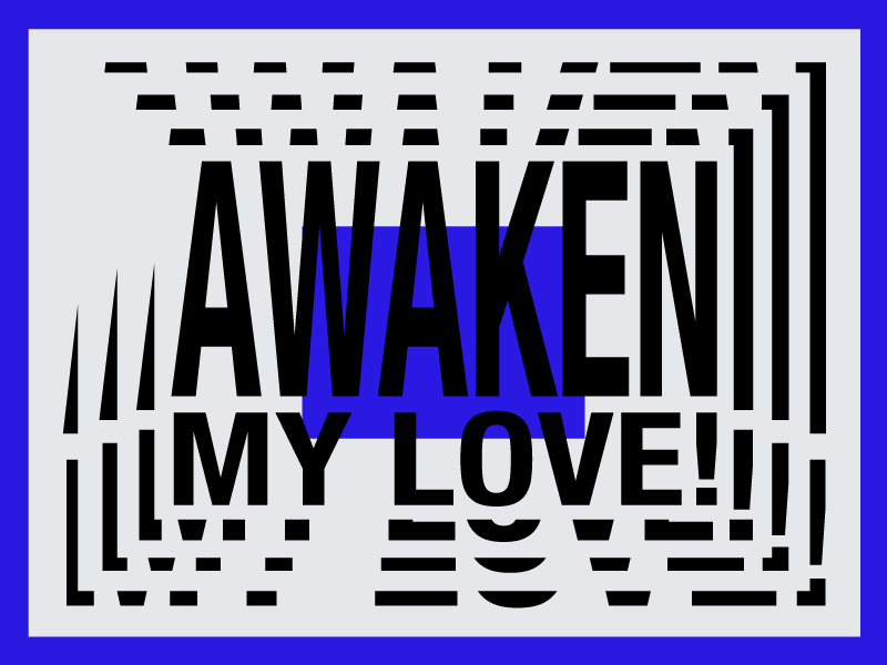 Awaken My Love blue brutalism childish gambino helvetica music rap tumblr typography