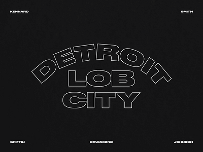 Detroit Lob City badge branding detroit griffin la monochrome nba pistons sports tumblr type typography