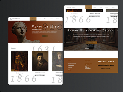 Museum Website Landing Page design ui web design