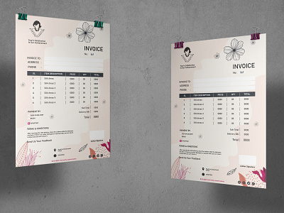 Ayesha Fashion Invoice Design