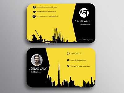 Jonas Business Card Design brand identity business business card business logo illustration unique logo