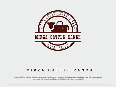 Mirza Cattle Rance Logo brand identity branding business card business logo design latter logo logo typography unique logo vector