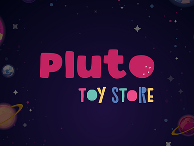 Pluto branding kids logo logo design logodesign logos logotype photoshop store storefront toys