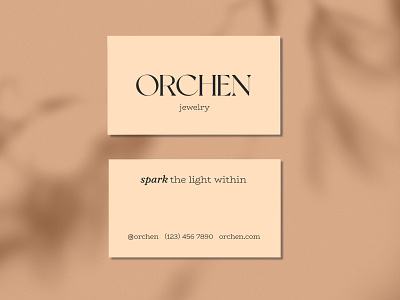 Orchen Jewelry Business Card branding design