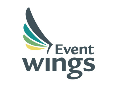 Where your events take flight branding logo