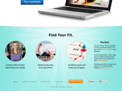 Fitness Product Website Design 3