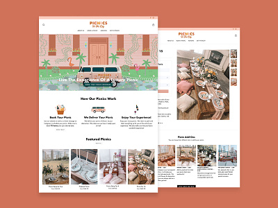 Picnics in the City Website Design branding design front end development shopify shopify theme web web design website design