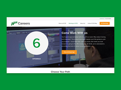 HCSS Careers Website front end development web web design website design wordpress