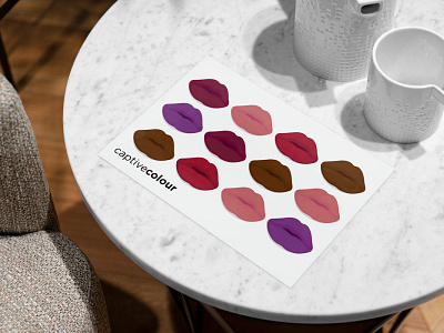 CaptiveColour Cosmetics Info Card branding design graphic illustration infocard postcard