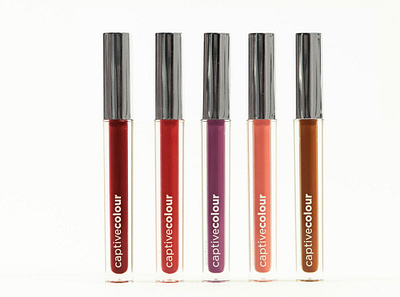 CaptiveColour - Lipstick Tubes Design branding design graphic design logo packaging design typography