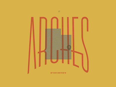 Arches arches illustration national park text