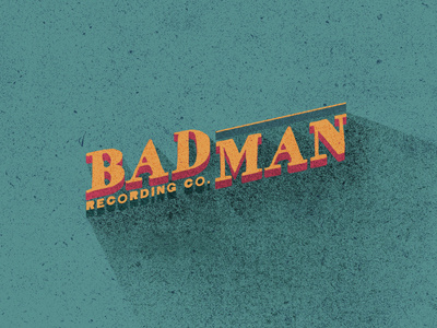 Badman Recording Co badman identity illustration mark retro