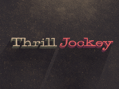 Thrill Jockey Records identity illustration label retro thrill jockey