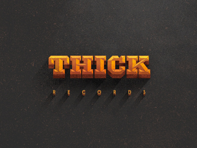 Thick Records identity illustration label mark music retro thick