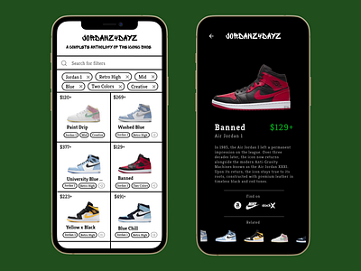 Air Jordans Shoe Discovery App app branding design iphone jordans logo mobile mobile app mobile app design mobile design mobile ui nike shoes ui