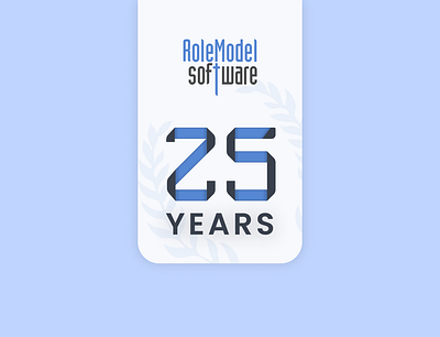 RoleModel Software 25th Anniversary emblem - Part 2 branding design graphic design illustration logo wireframe