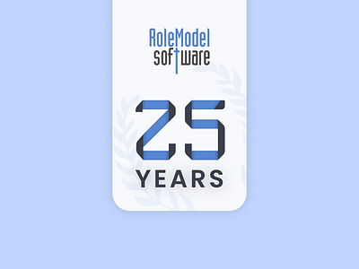 RoleModel Software 25th Anniversary emblem - Part 2 branding design graphic design illustration logo wireframe