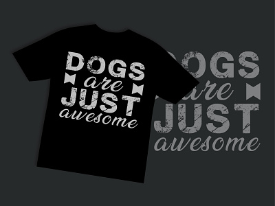 Dog typography t shirt design