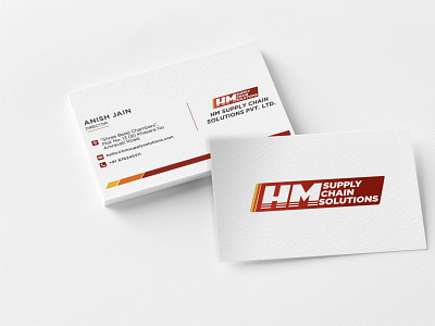 HM Supply Chain Business Card branding explainer video flat design fresh design illustration india inspiration logo logo design monocolour