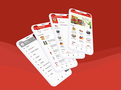 Grocery Delivery App android animation app branding design inspiration flat design fresh design grocery illustration inspiration ios order grocery