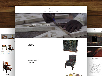 Website Design : Asad Firdosy Designs ( Case Study ) designer furniture furnituredesign web design wood