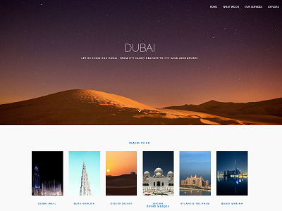 Travel Agency Dubai Landing Page aditya dubai india redesign responsive travel agency travelling wanderlust