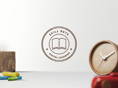 Minimal Logo Series #3 SkillBeta book book logo brand brand identity branding brown icon icon design logo logo design online course study
