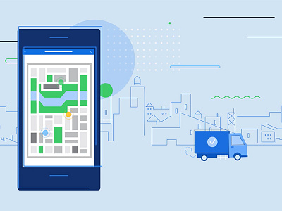 Logistics Map Minimal Illustrations animation app branding design designer flat design fresh inspiration ui video