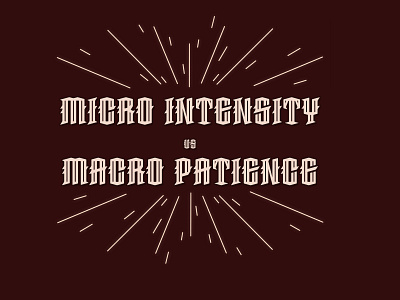 Micro Intensity! branding design inspiration flat design illustration inspiration monocolour motivation motivational motivational monday typography vector