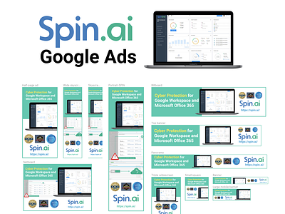 Spin Google Ads ads design ui vector
