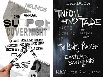 Event Poster Design art direction graphic design graphic designer logo redesign neumos poster art poster design sonessa design subpop subpop logo redesign typography