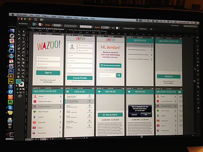 Wazoo Mobile UI app create profile ios list login mobile mobile app navigation