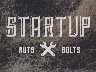 Startup Nuts & Bolts Logo brand industrial logo tools vintage wrench