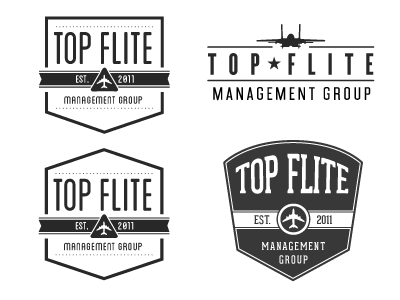 Top Flite airplane branding design flight identity logo process vintage