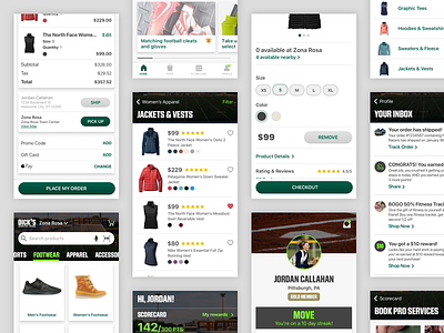 DSG Prototype app app design cards checkout commerce ios mobile mobile app shop shop app tab bar ui design