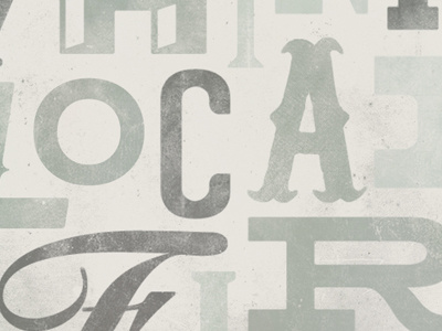 Think Local First texture typography vintage