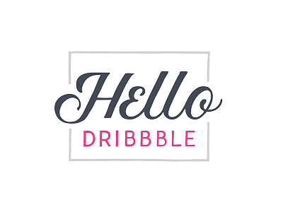 Hello Dribbble! debut first shot lettering type design
