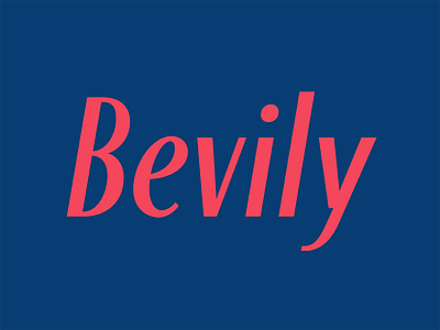 Bevely letter lettering logo logotype san serif type typeface