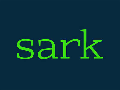 Sark letter lettering logo logotype serif type typeface