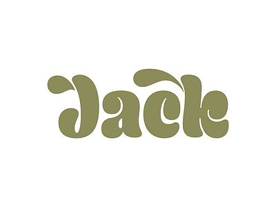 Jack branding bubble cute fluffy lettering logo logotype round
