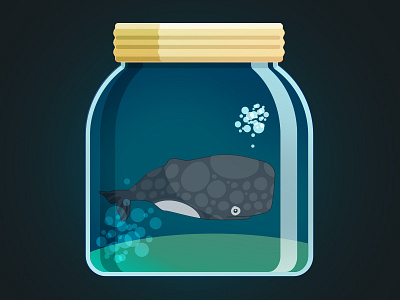MicroWorlds I corel illustration vector whale