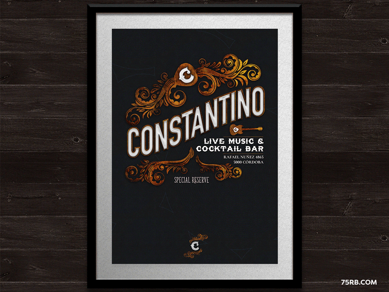 Constantino - Live Music & Cocktail Bar art direction branding concept logotype poster visual design