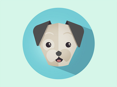 Dog icon animal character dog flat icon illustration vector