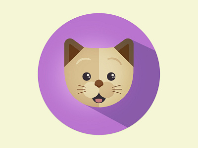 Cat Icon animal cat character flat icon illustration vector