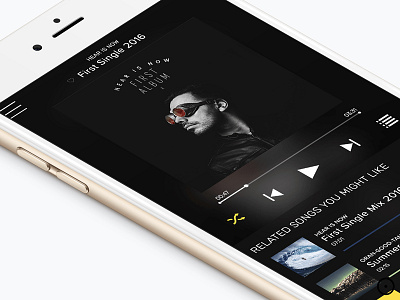 Music Platform app design icon interface music player ui ux