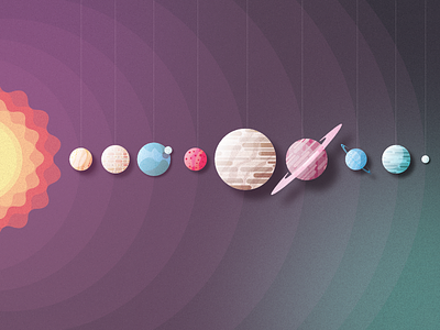 Solar System illustration planets sun system vectors