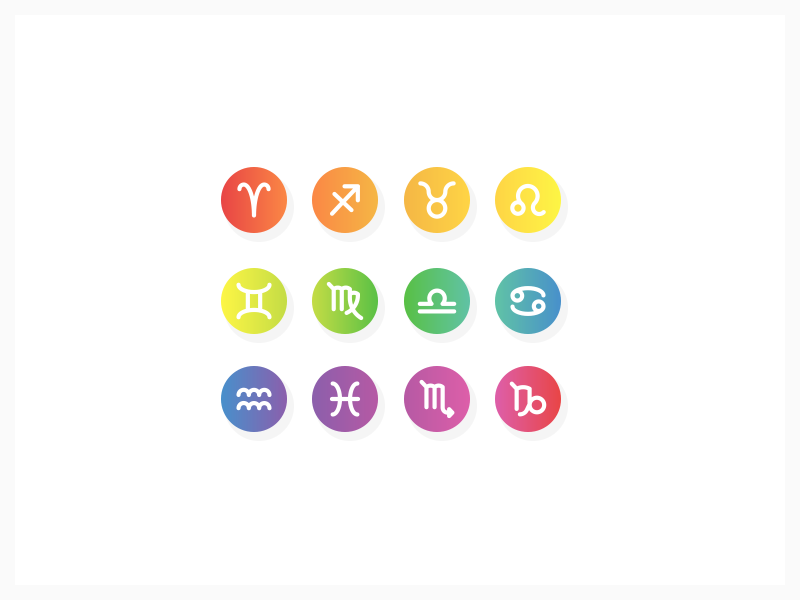 Horoscope gradients corel illustrator astrology horoscope vectors signs